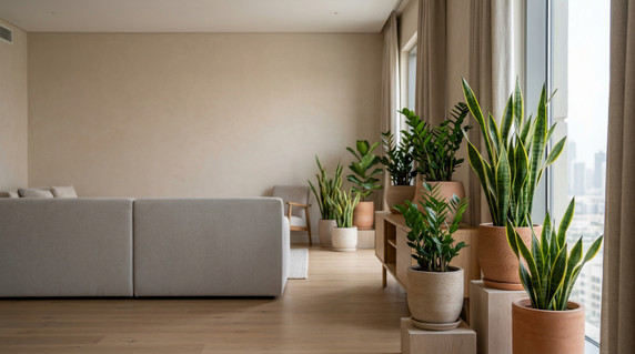 أفضل النباتات الداخلية للمكاتب في الدول الحارة في منازل الإمارات