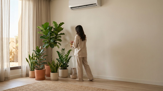 كيفية العناية بالنباتات الداخلية خلال حرارة الصيف في منازل العراق