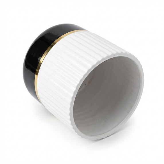 Ceramic Planter with Gold Band