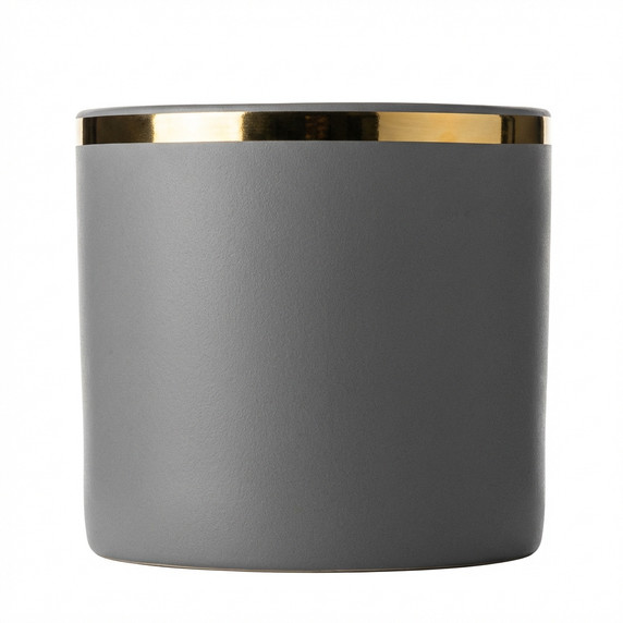 Decorative Gold & Grey Plant Pot