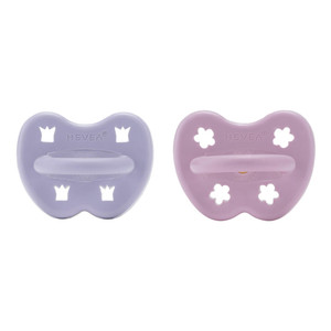 HEVEA PACIFIER 2-PACK 3-36 MONTHS - DUSTY VIOLET & LIGHT ORCHID Orthodentic HEVEA PACIFIER 2-PACK 3-36 MONTHS - DUSTY VIOLET & LIGHT ORCHID Orthodentic