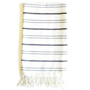 Zestt Margoa Organic Cotton Fouta Bath Towel - Charcoal Zestt Margoa Organic Cotton Fouta Bath Towel - Charcoal