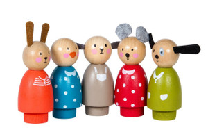 Moulin Roty Grande Famille Characters in Wood Moulin Roty Grande Famille Characters in Wood