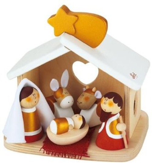 Sevi wooden toy - Christmas Decorations - Compact Nativity Scene