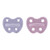 HEVEA PACIFIER 2-PACK 3-36 MONTHS - DUSTY VIOLET & LIGHT ORCHID Orthodentic