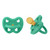 HEVEA PACIFIER 2-PACK 3-36 MONTHS - POP OF GREEN Round HEVEA PACIFIER 2-PACK 3-36 MONTHS - POP OF GREEN Round
