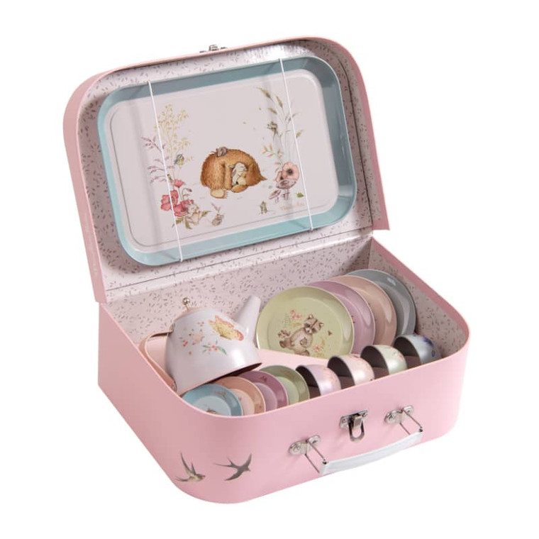 Moulin Roty Suitcase - Tea Party Metal Set The Rosalies