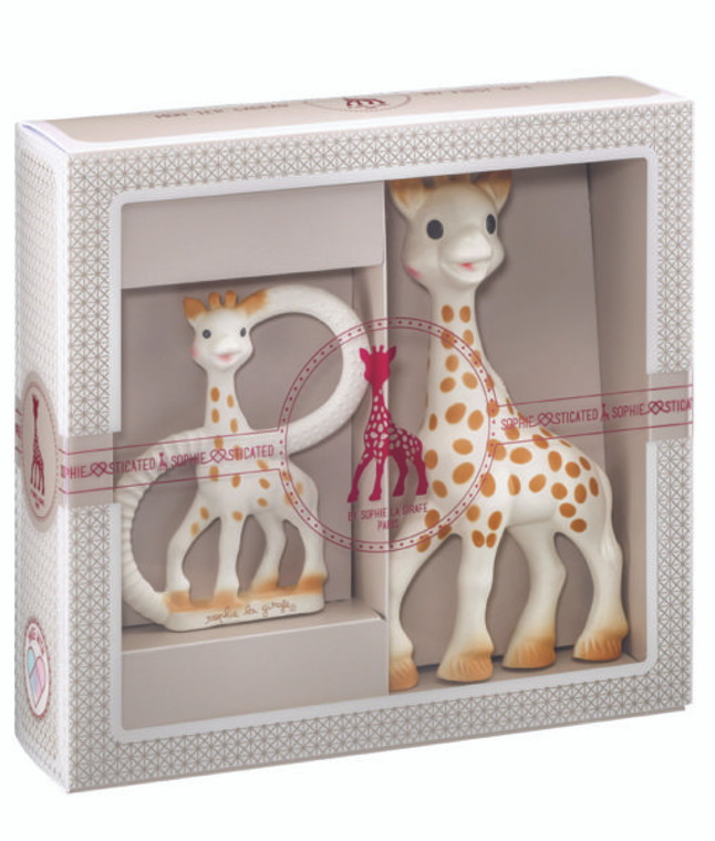 Sophie the Giraffe Sophiesticated Birth Set the set + a bag + a gift card