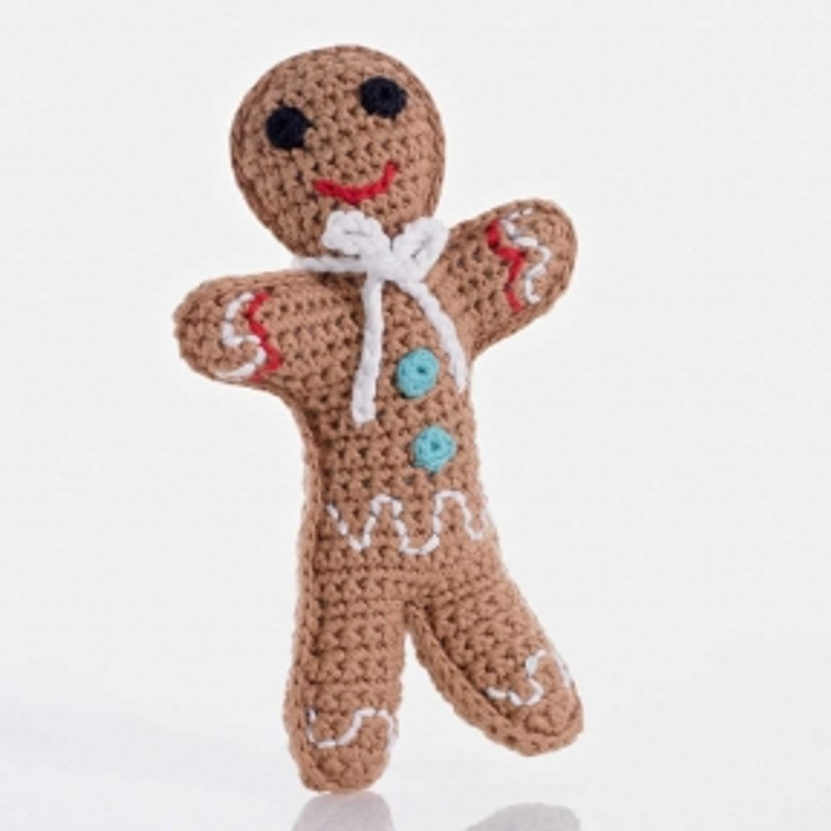 Pebble Gingerbread Baby Rattle