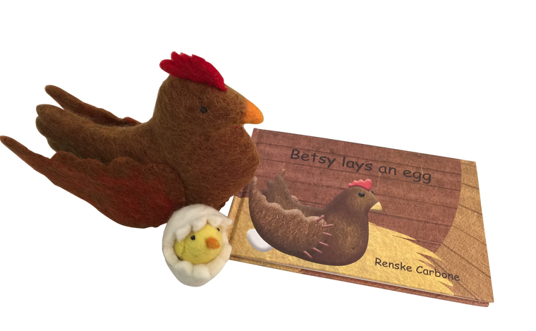 Papoose"Betsy Lays an Egg" Book and Toy