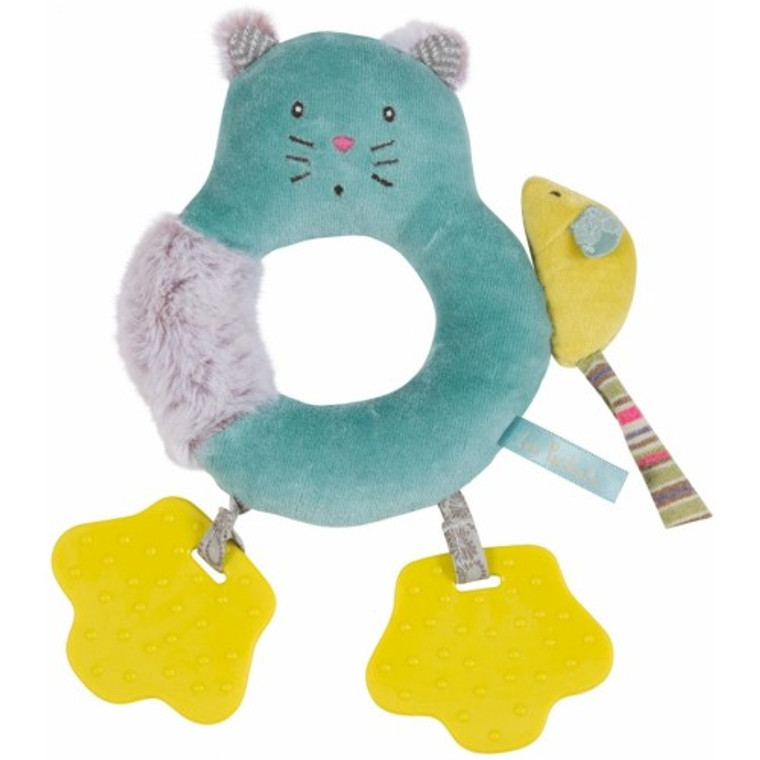 Moulin Roty Cat Ring Rattle Les Pachats collection