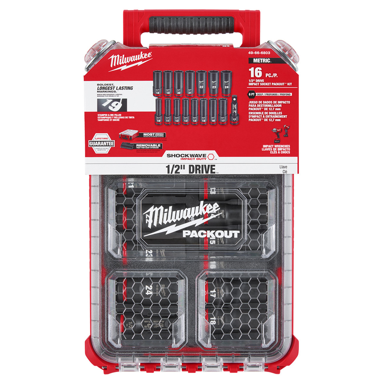 SHOCKWAVE™ Impact Duty™ Socket 1/2” Dr 16PC MM PACKOUT™ Set