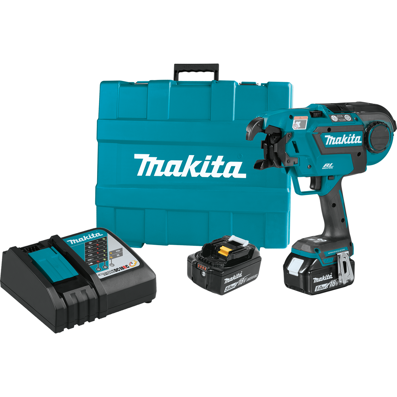 Makita 18V LXT® Lithium‑Ion Brushless Cordless Rebar Tying Tool Kit (5.0Ah)  - Quality Industrial Safety, Corp