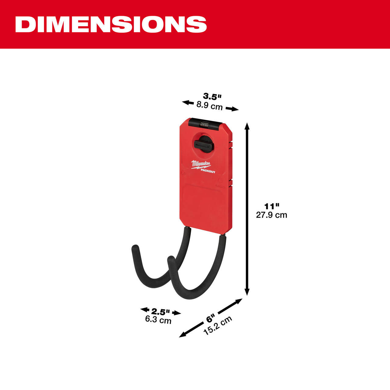 PACKOUT™ 6” Curved Hook