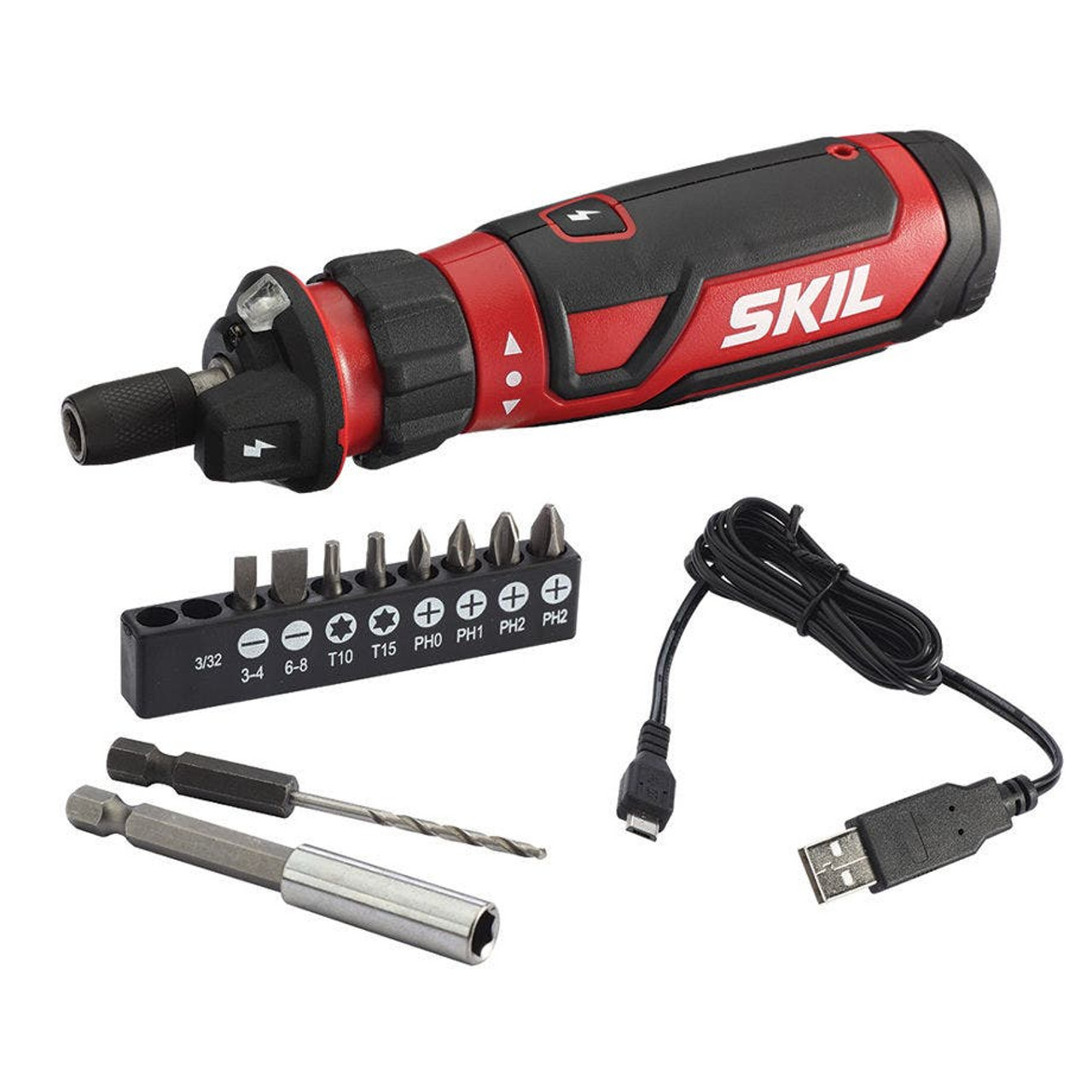 Rechargeable 4V Screwdriver with Circuit Sensor™ Technology