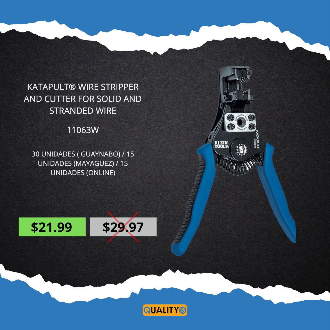 Katapult® Wire Stripper and Cutter for Solid and Stranded Wire *** Black Friday Special ***
