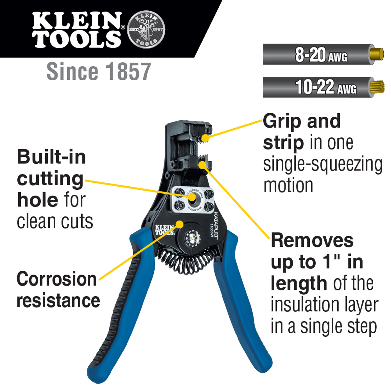 Katapult® Wire Stripper and Cutter for Solid and Stranded Wire *** Black Friday Special ***