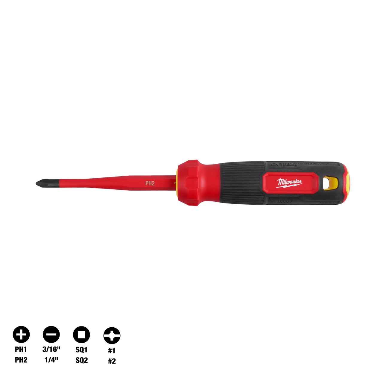 8-in-1 1000V Insulated Slim Tip Multi-Bit Screwdriver