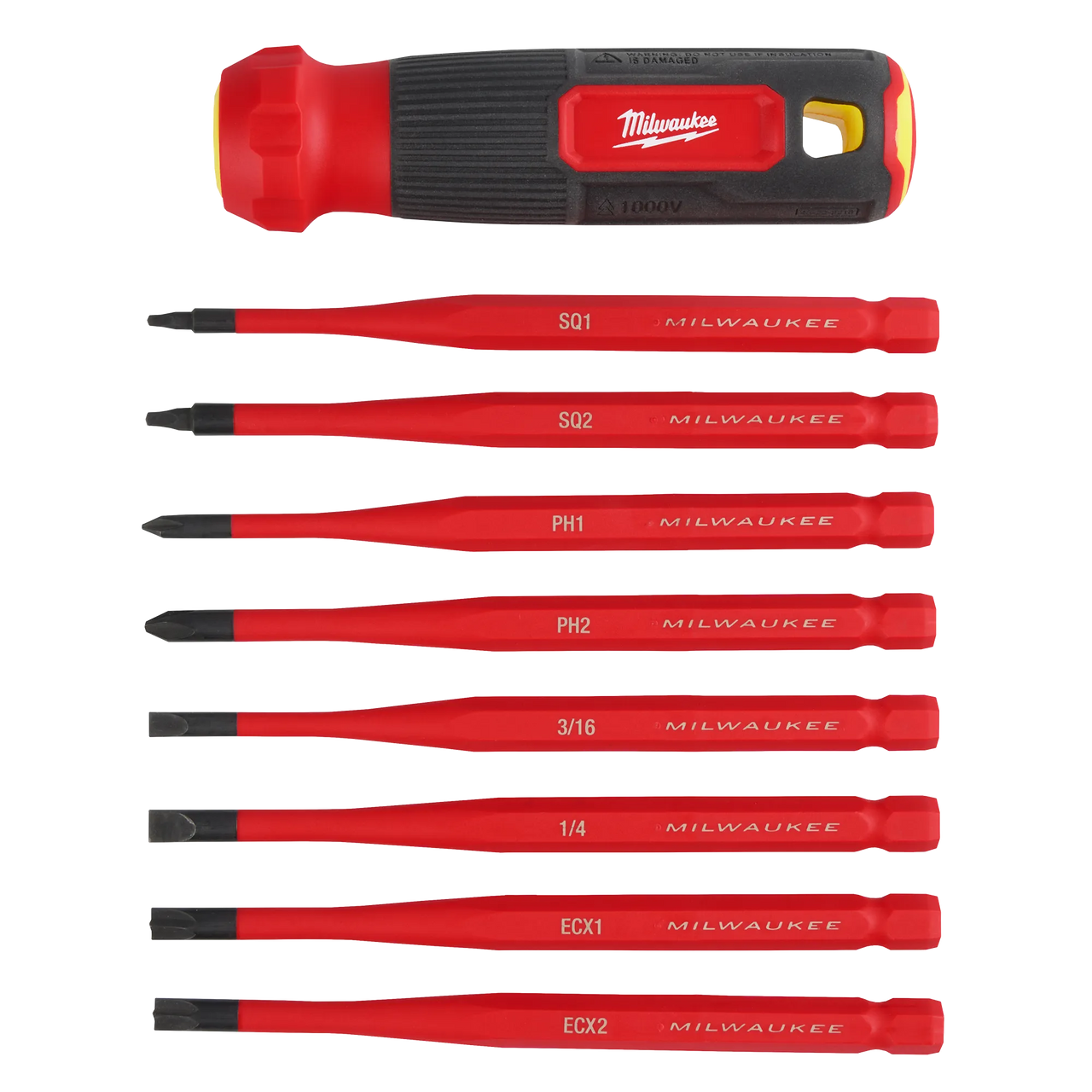 8-in-1 1000V Insulated Slim Tip Multi-Bit Screwdriver