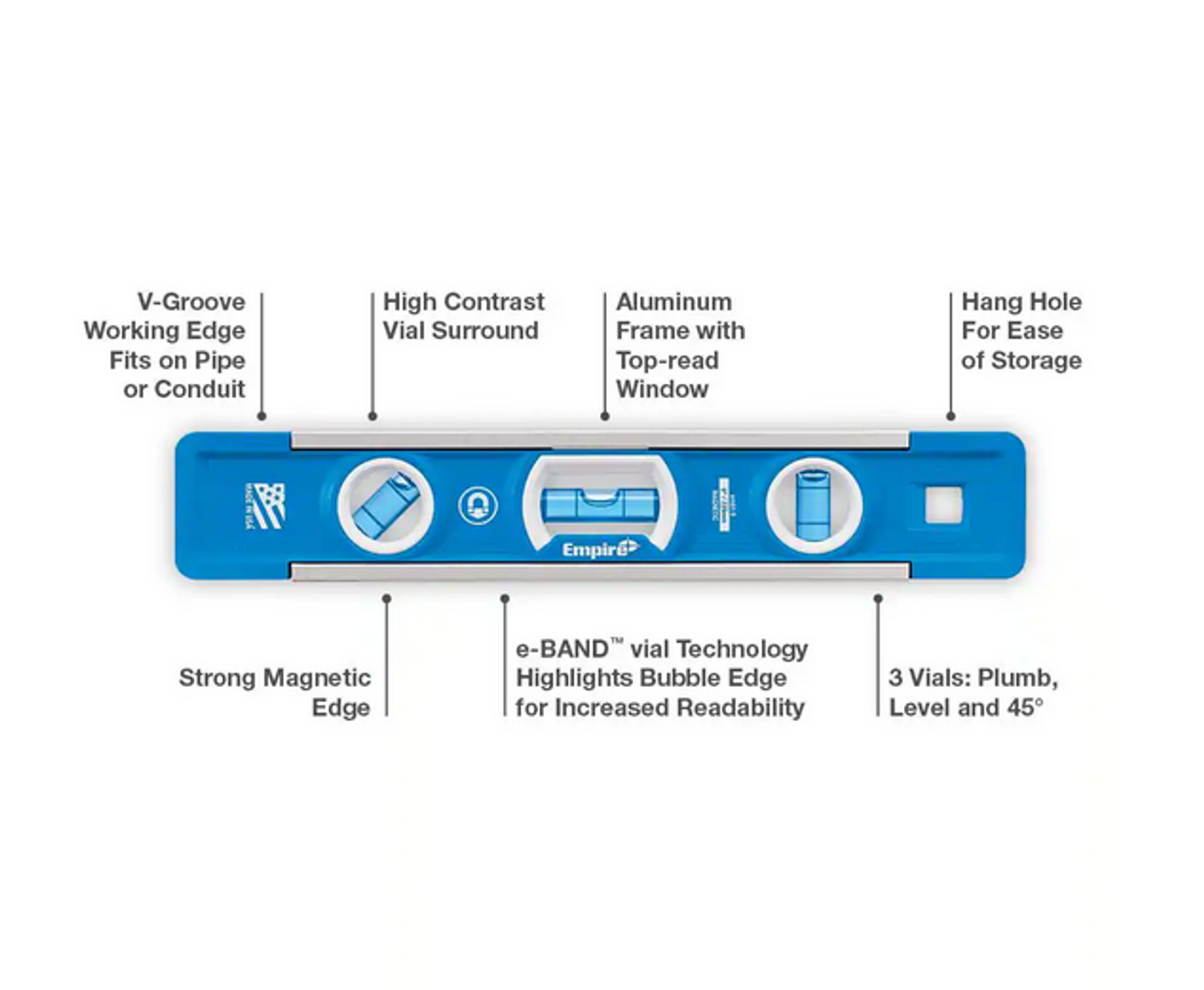 9 in. True Blue Professional Torpedo Level with 16 in. x 24 in. Aluminum Square