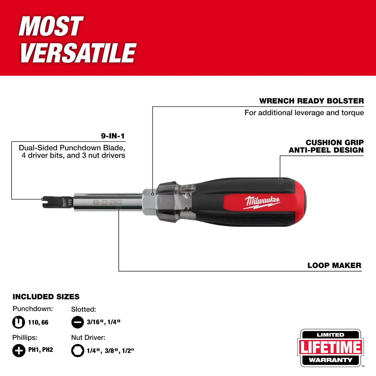 9in1 Punchdown Multi-Bit Screwdriver