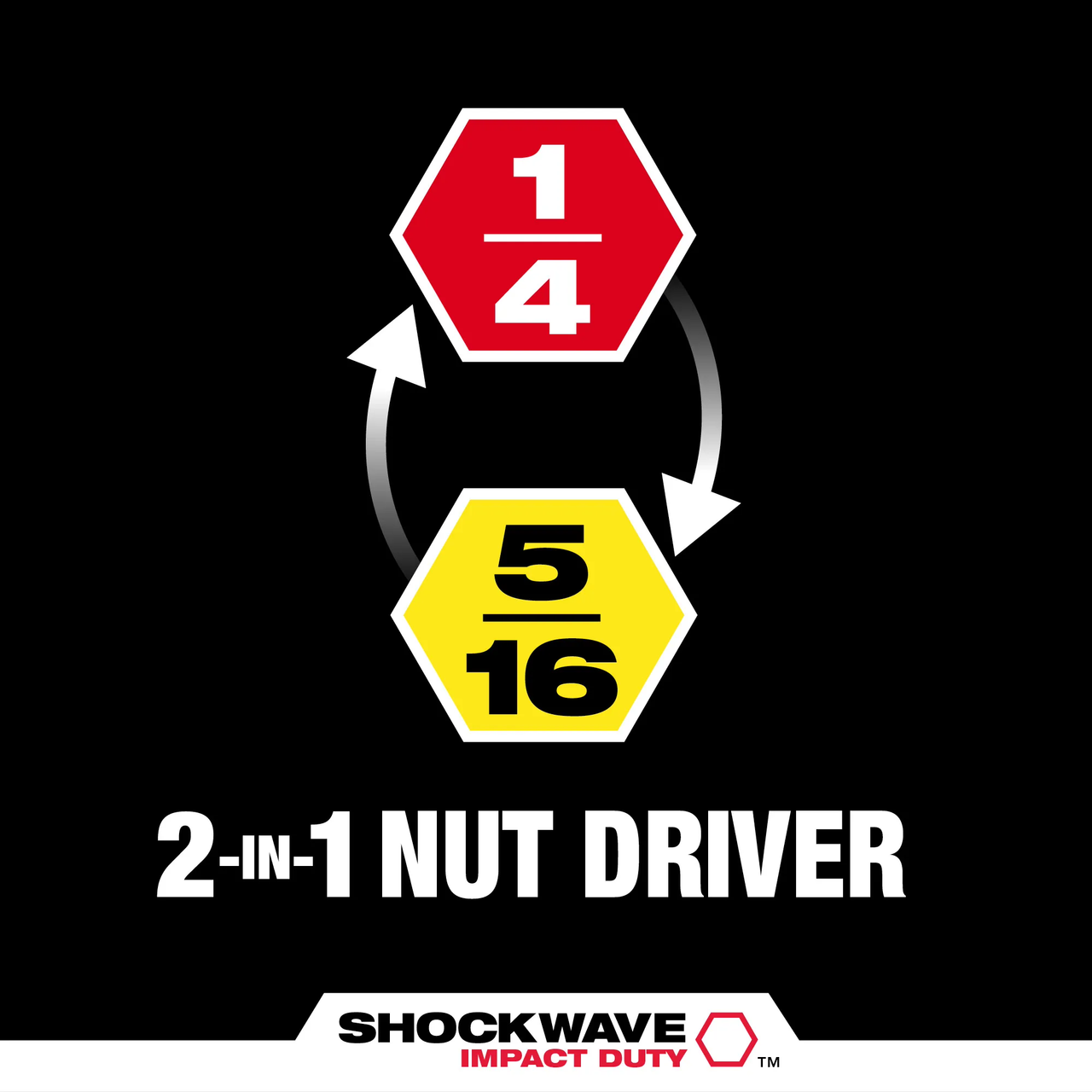 SHOCKWAVE Impact Duty™ 5/16” and 3/8” x 2-1/2” QUIK-CLEAR™ 2-in-1 Magnetic Nut Driver