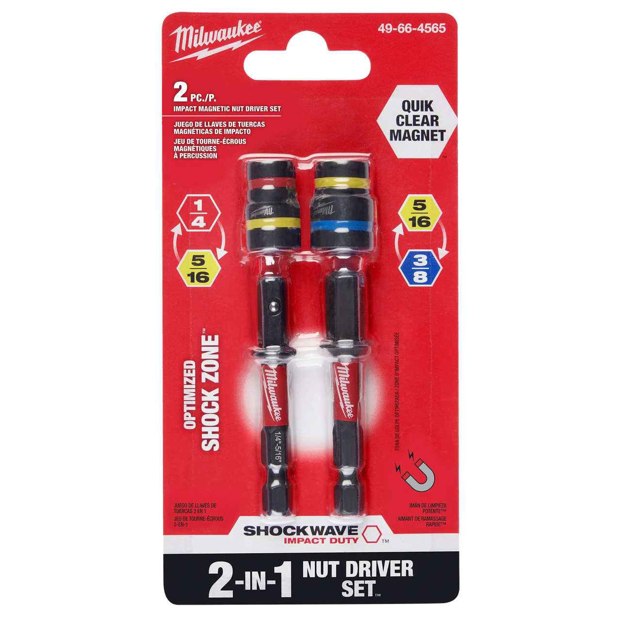 SHOCKWAVE Impact Duty™ QUIK-CLEAR™ 2-in-1 Magnetic Nut Driver Set 2PC