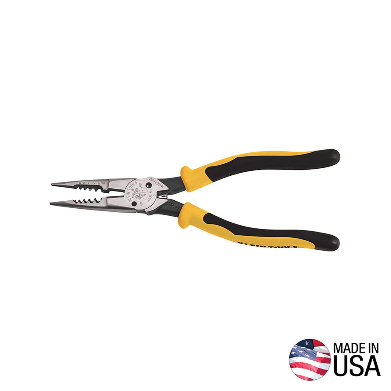Pliers, All-Purpose Needle Nose, Spring Loaded, Cuts, Strips, 8.5-Inch