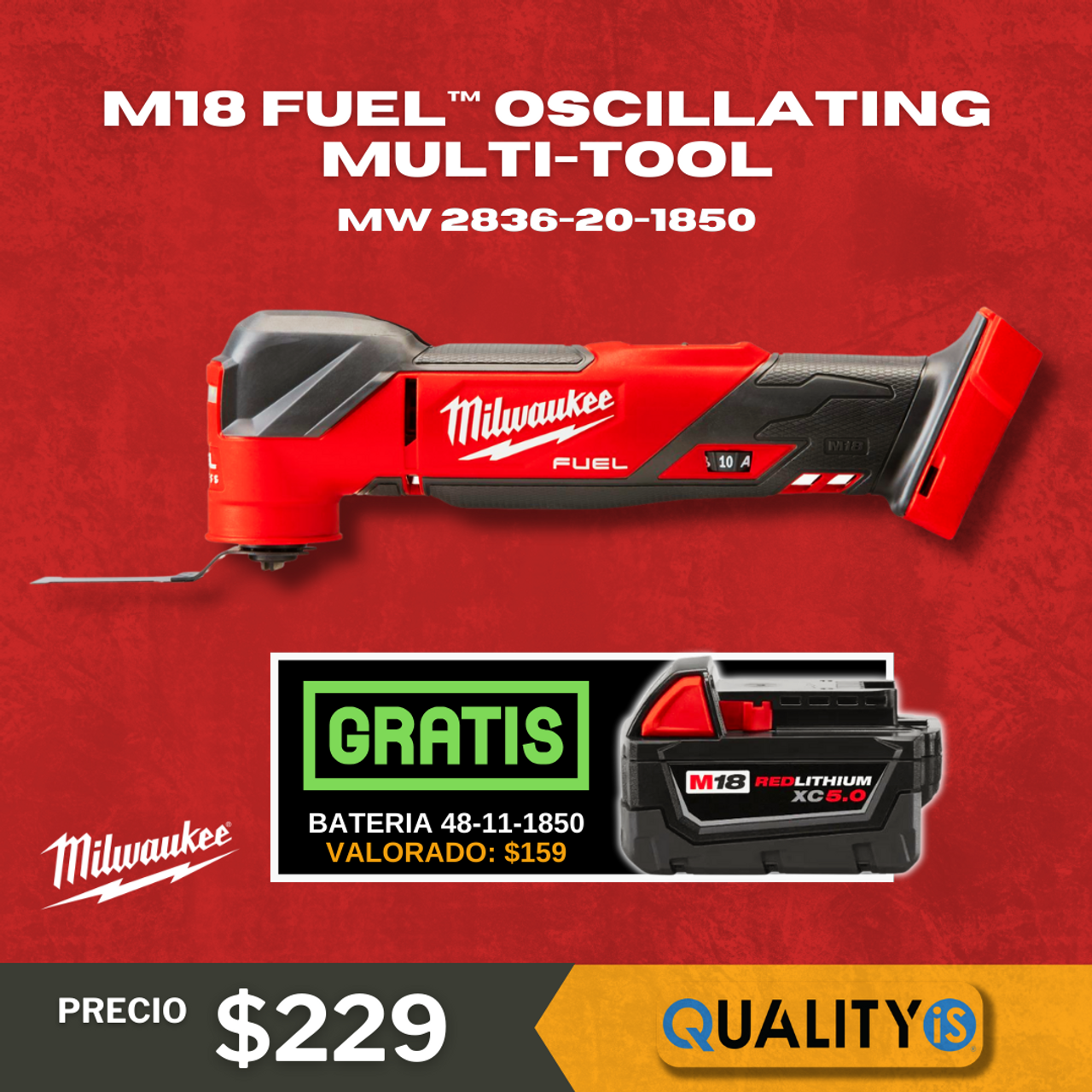 M18 FUEL™ Oscillating Multi-Tool/free battery xc5.0