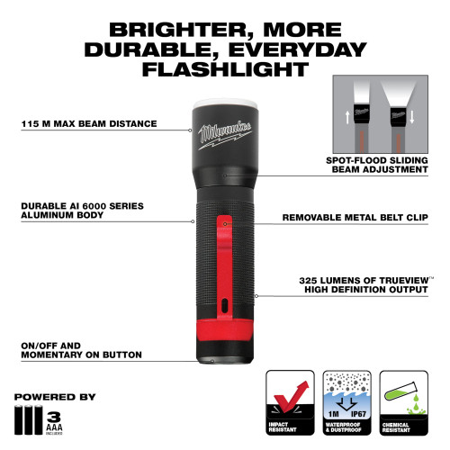 325-Lumen LED Focusing Flashlight