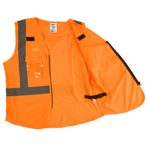 High Visibility Orange Safety Vest - L/XL