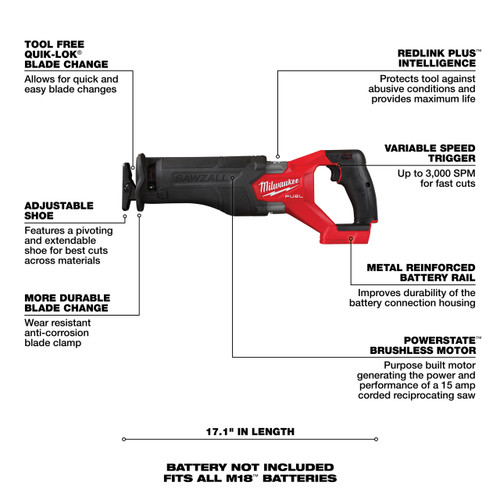 M18 FUEL™ SAWZALL® Recip Saw