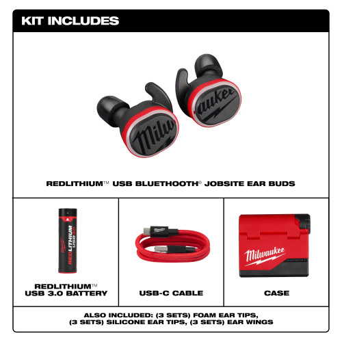 REDLITHIUM™ USB Bluetooth® Jobsite Ear Buds