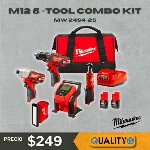 M12 5Pc Combo Kit ** PROMO**