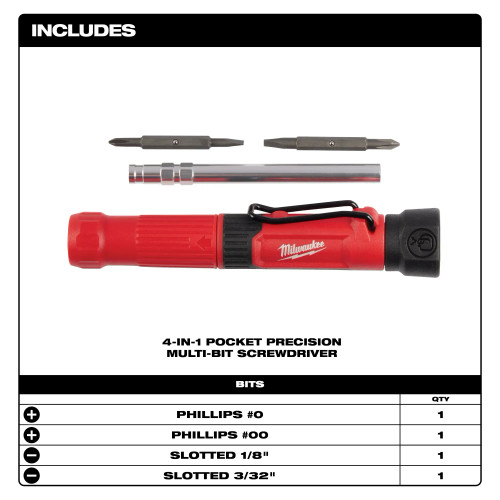 4-in-1 Pocket Precision Multi-Bit Screwdriver