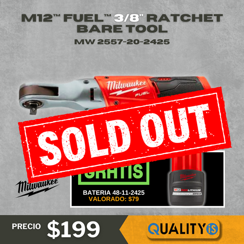 M12 FUEL™ 3/8" Ratchet Bare Tool/ free 2.5 Battery
