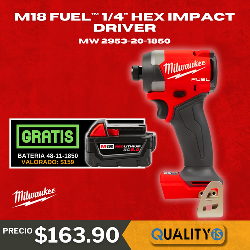 M18 FUEL™ 1/4" Hex Impact Driver / free battery xc 5.0