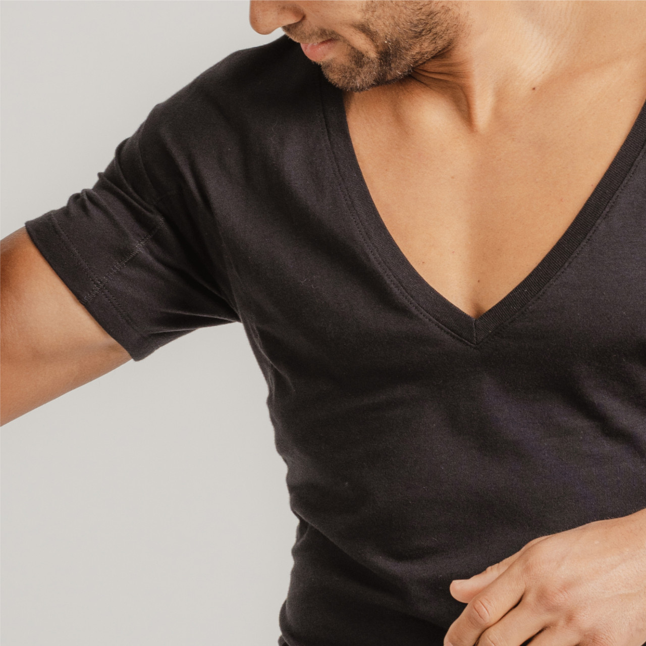 Men's Deep V-Neck Sweat Proof Undershirt - Original Fit | Thompson Tee