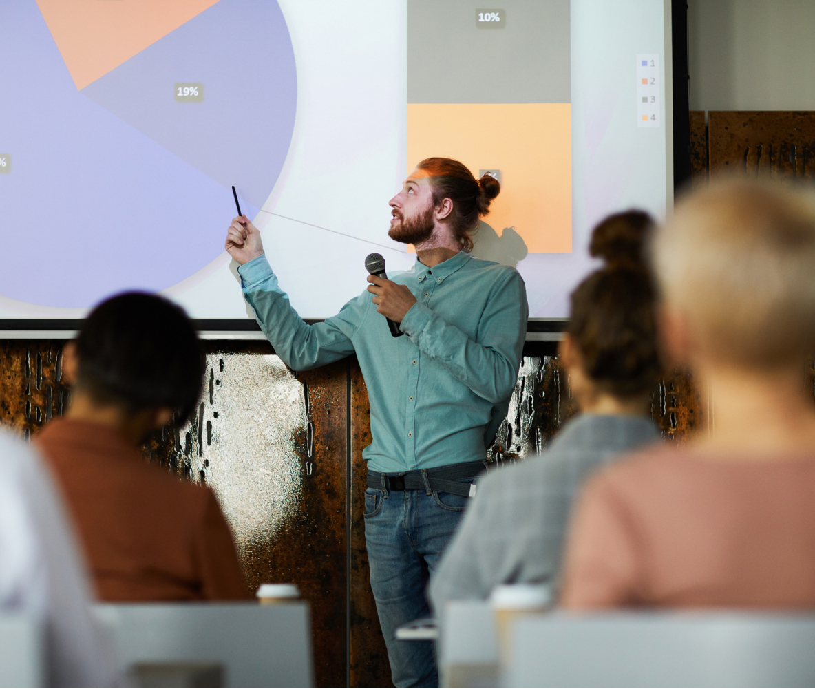 Man giving presentation