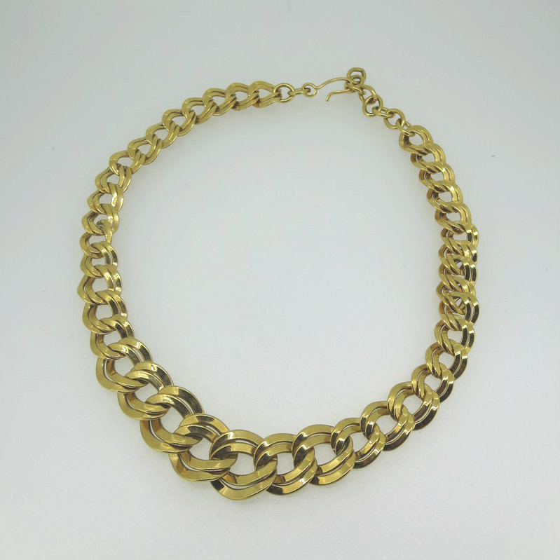 Vintage Yellow Gold Tone Monet Signed 