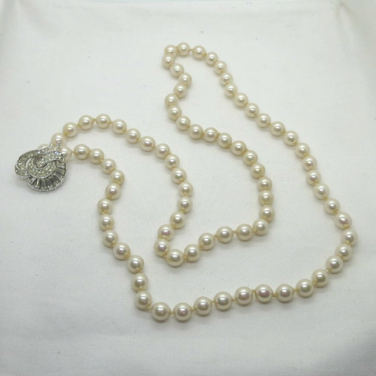 Vintage Vendome Versatile Single or Double Strand Faux Pearl Necklace