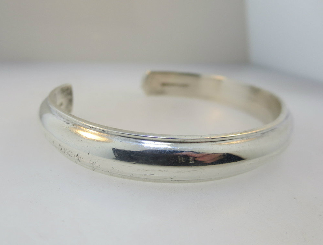 Sterling Silver Handwrought Cuff Bracelet W/ Maker's Mark * - American ...