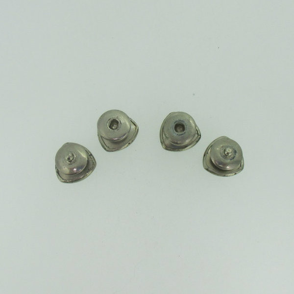 Silver Tone Triangle Snap Cuff Links