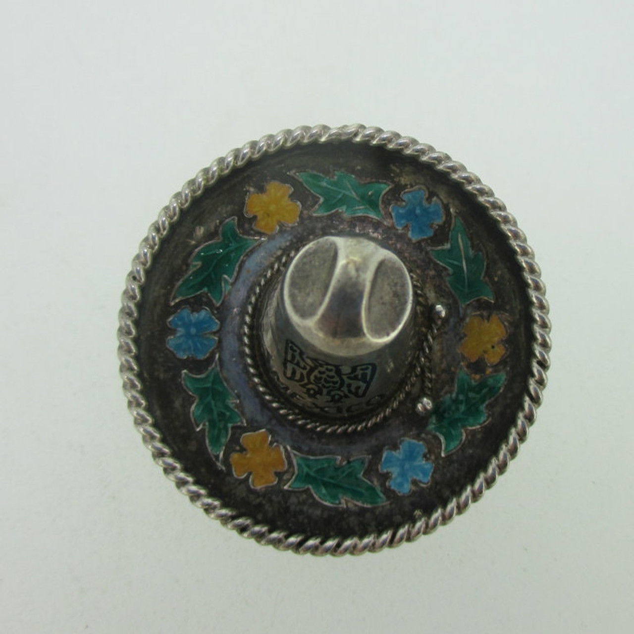 Sterling Silver Mexico Sombrero Hat Pin Brooch