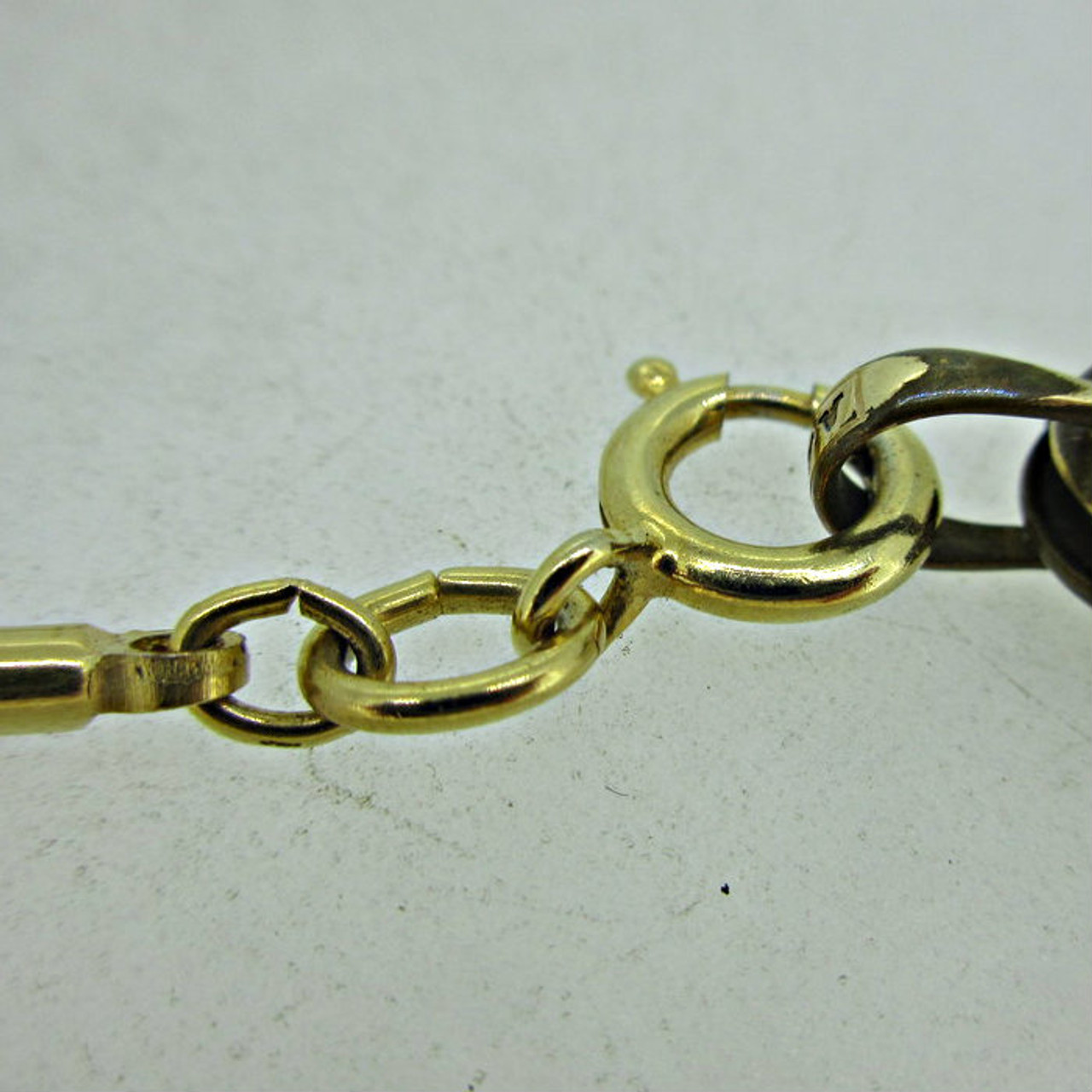 Vintage Swank Gold Filled or Plated Pocket Watch Chain (B13732)