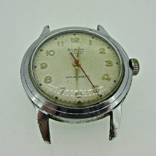 Vintage Winton Watch Co. Elbon Swiss LXA 17J Silver Tone and Stainless