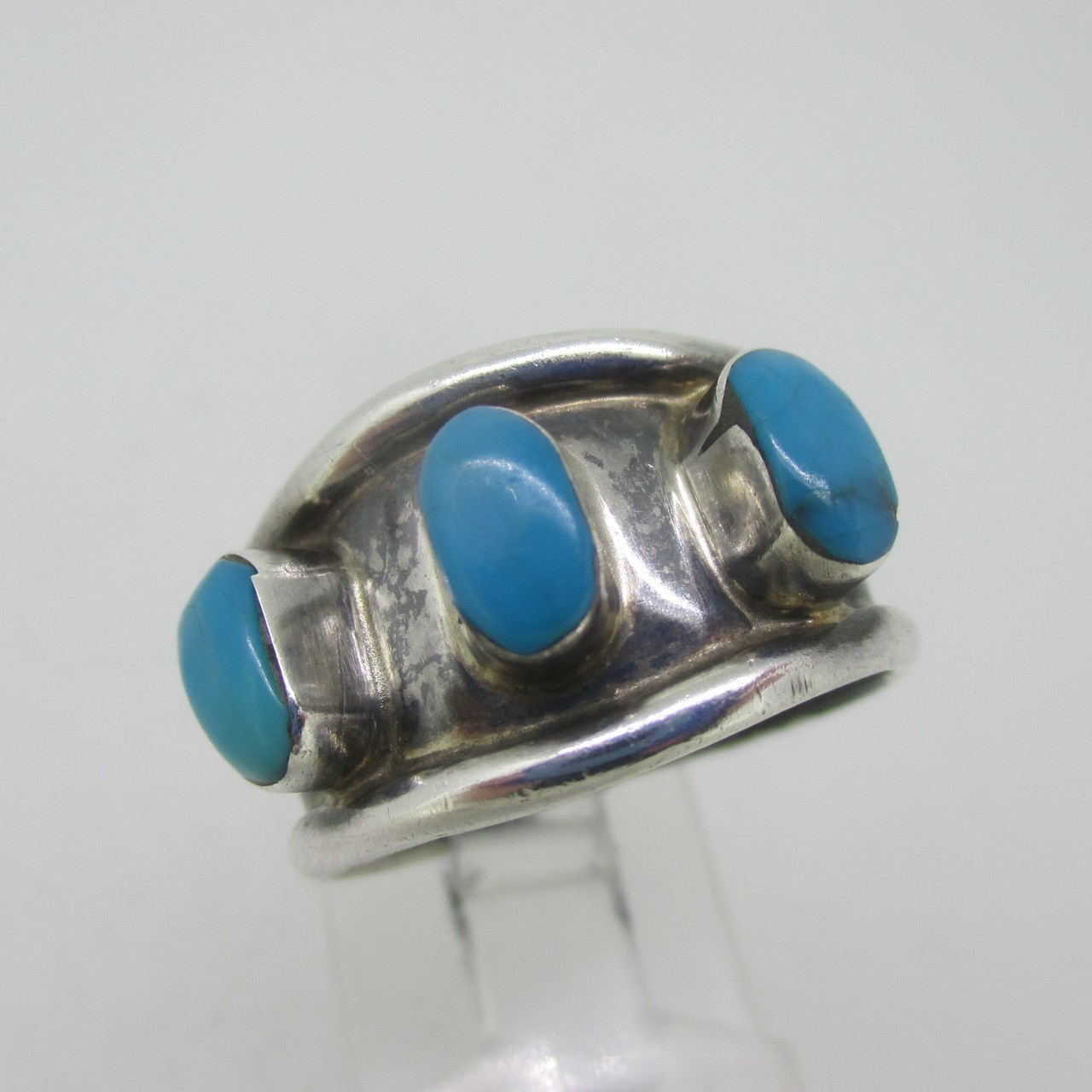 Vint Navajo Turquoise Ring Spider Web Matrix Size 7.5 Sterling Silver  Southwest | eBay