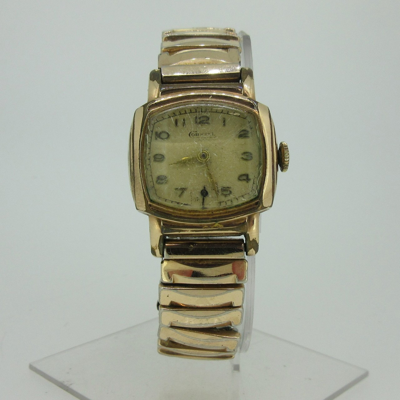 Vintage Cornell Watch Co. 42 A11S 7J Swiss 10k Rolled Gold Plated Watch ...