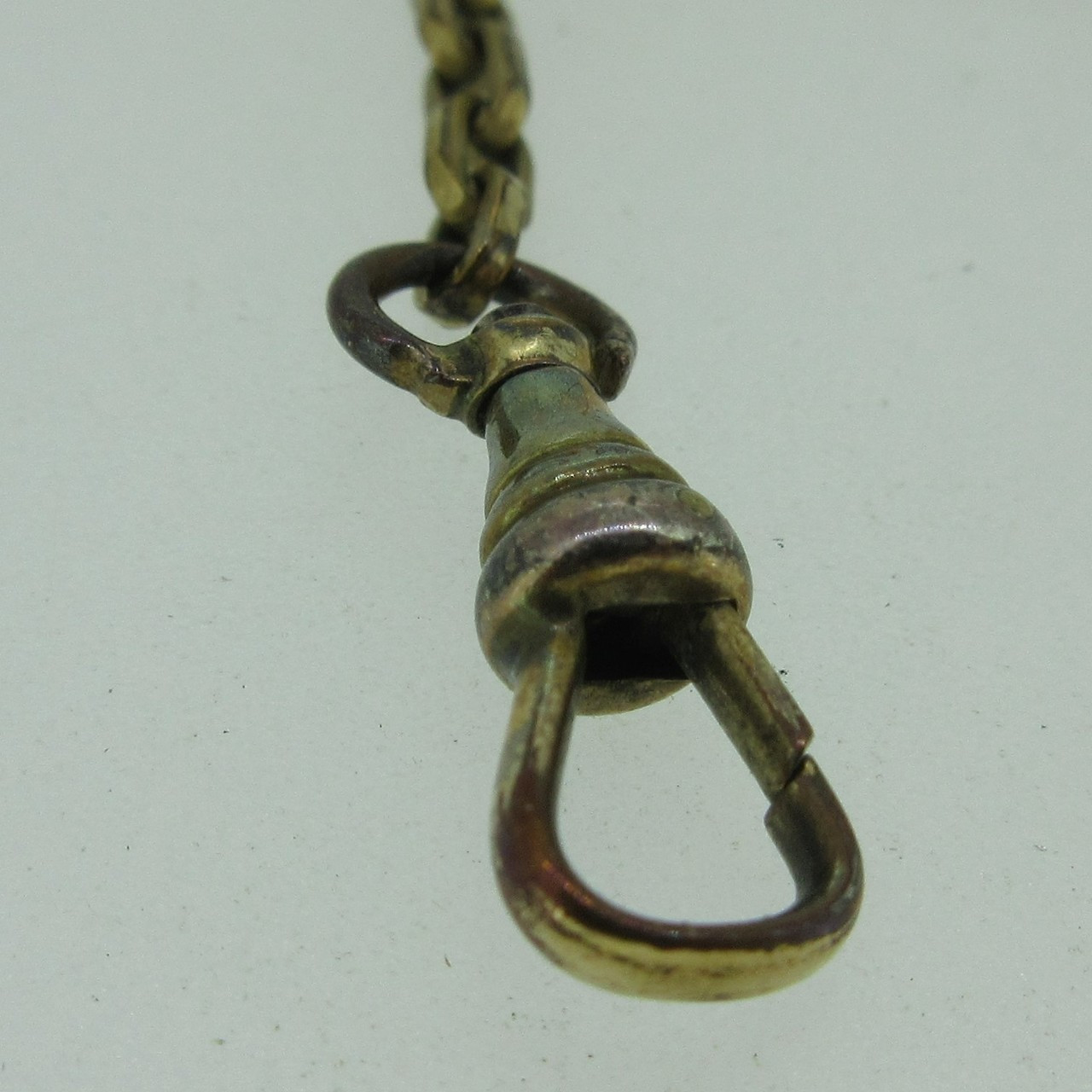 Antique Worn Gold Filled Ornate Chain link Pocket Watch Chain (B10768)