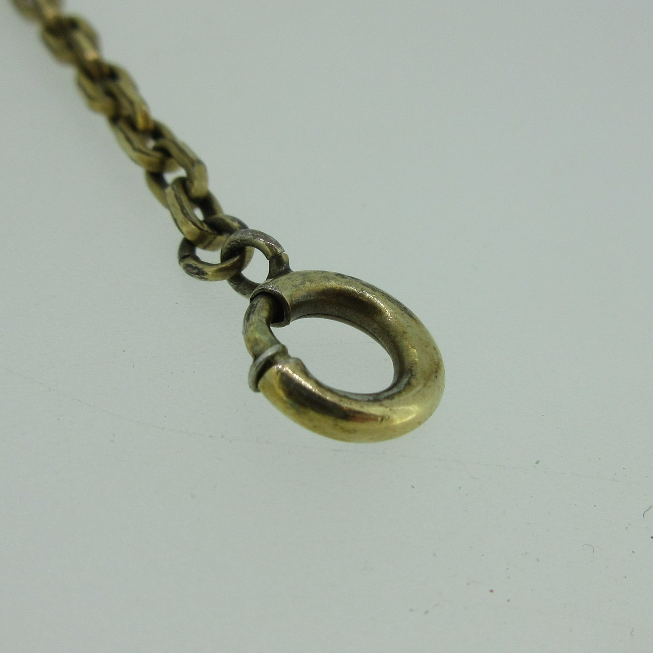 Antique Worn Gold Filled Ornate Chain link Pocket Watch Chain (B10768)